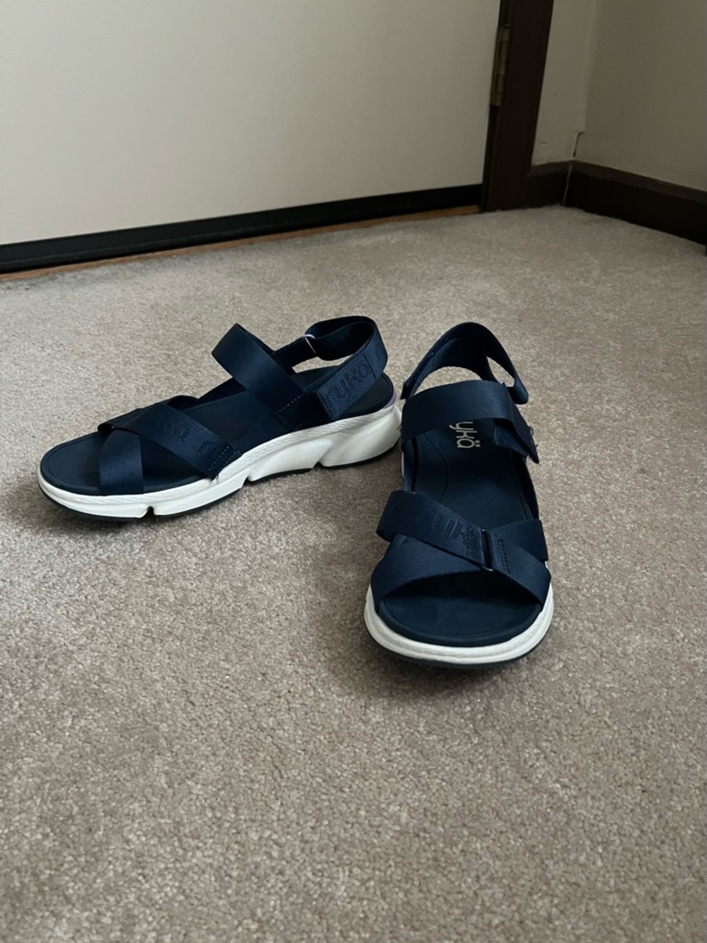 Ryka Navy Blue and White Sport Sandals